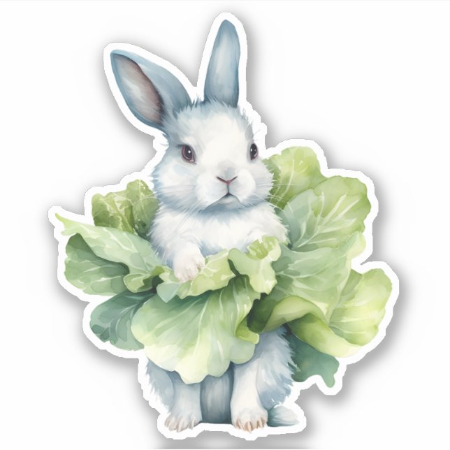 Sticker Lapin avec chou (Devant)