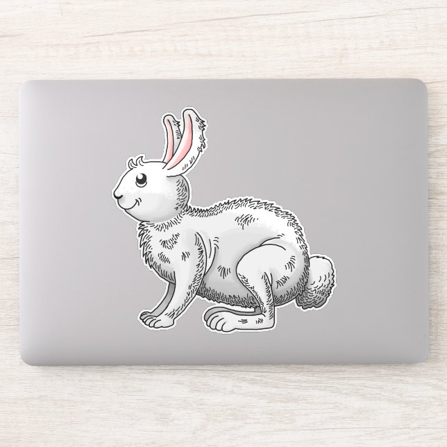 Sticker Lapin blanc de Pâques (Ordinateur)
