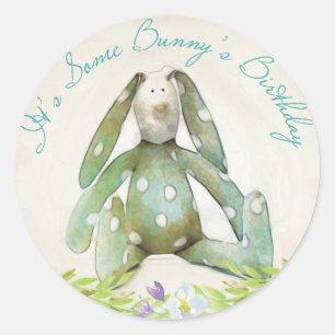 Sticker lapin bleu