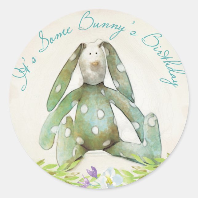 Sticker lapin bleu (Devant)