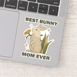 Sticker Lapin drôle, Meilleure maman lapin jamais, Amoureu