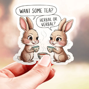 Sticker Lapins à la Tisane ou au Verbiage