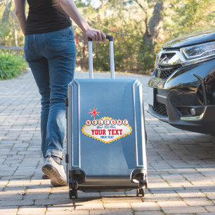Sticker Las Vegas Affiche de bienvenue Votre texte