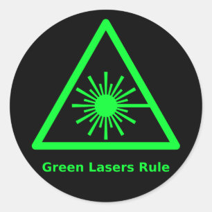 Sticker laser vert