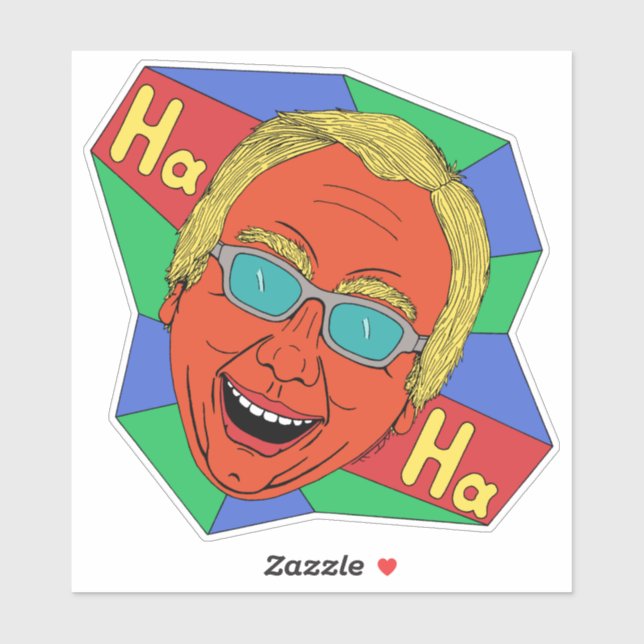 Sticker Laughing Man (Artiste Auto-Portrait) (Feuille)