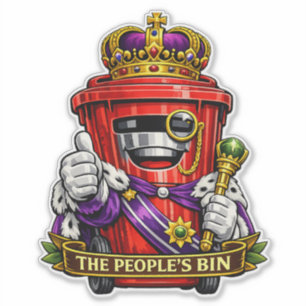 Sticker L'Autocollant Étanche Poubelle Populaire