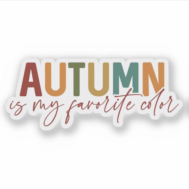 Sticker L'automne est ma couleur préférée (Devant)