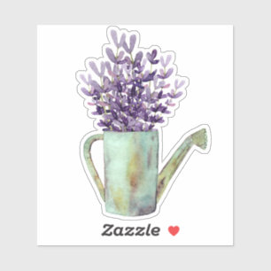 Sticker Lavande avec arrosage rustique