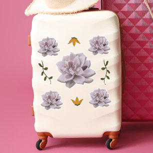 Sticker Lavande souple Echeveria succulent tiré à la main