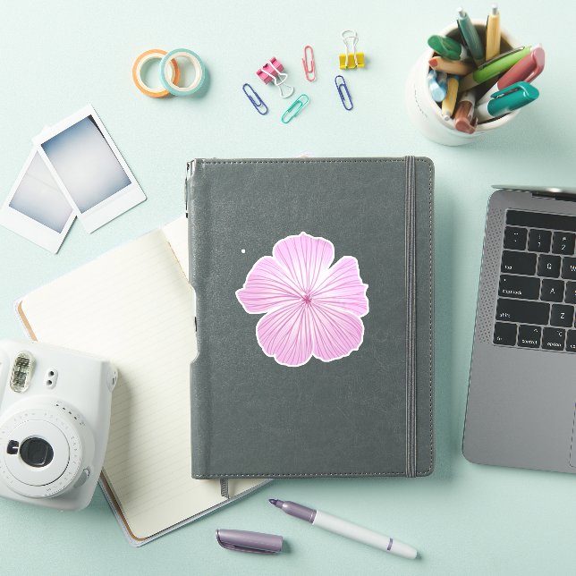 Sticker Lavatère rose unique (Couverture iPad)