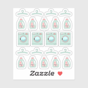 Sticker Lave-linge Jour détergent Nettoyant et les tâches 