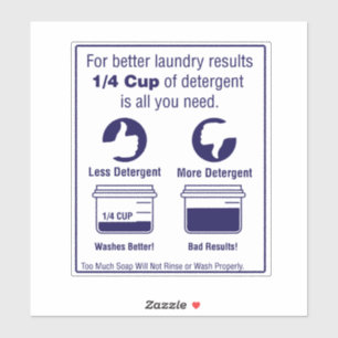 Sticker Lave-linge "Utiliser moins de détergent"