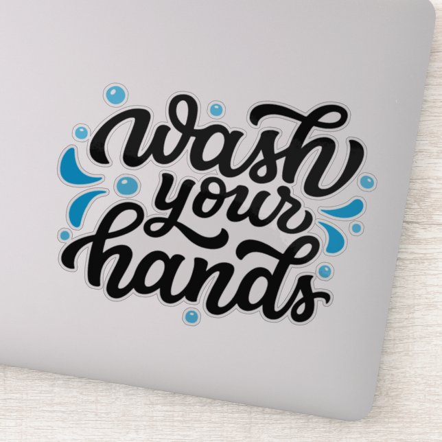 Sticker Lave-toi les mains (Détail)