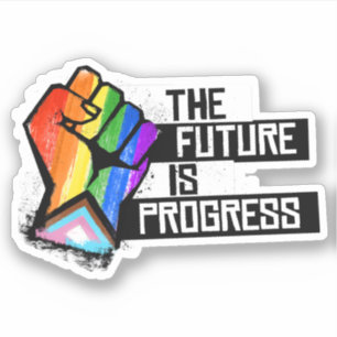 Sticker L'avenir est le repère de la fierté du progrès