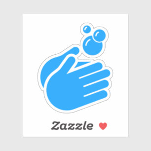 Sticker Lavez-vous les mains - Lave-mains Coronavirus & Fl