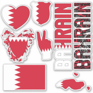 Sticker Le Bahreïn Extraordinaire forme les symboles natio