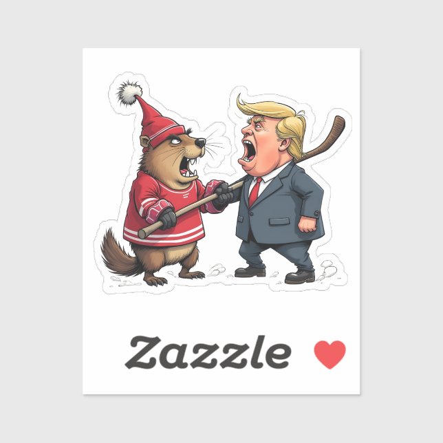 Sticker Le Canada lutte contre Trump (Feuille)