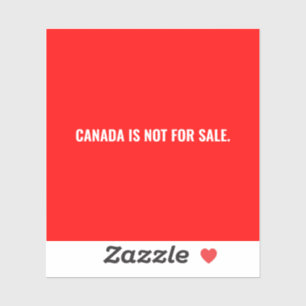 Sticker Le Canada n'est pas à vendre typographie minimalis