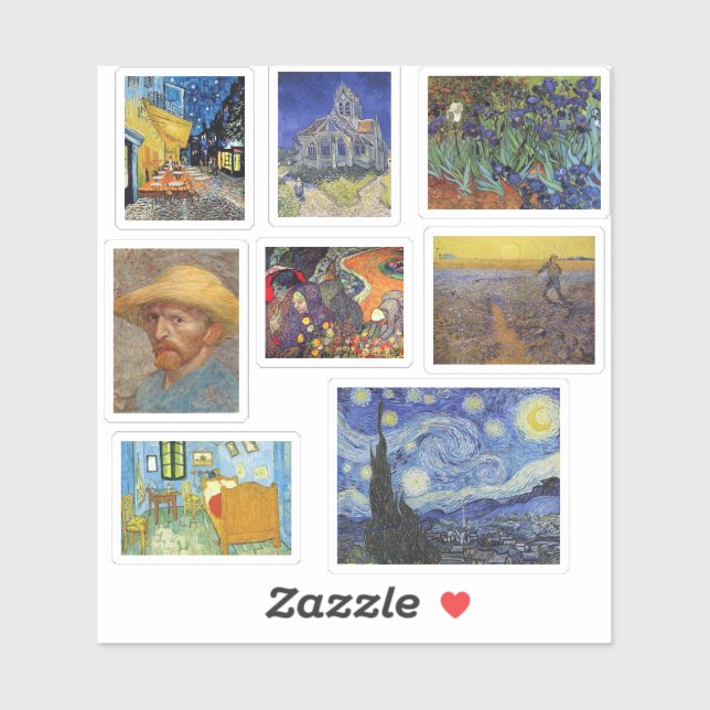 Sticker Le célèbre artiste Van Gogh, Peintures d'Art (Feuille)