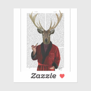 Sticker Le cerf dans sa veste fumante
