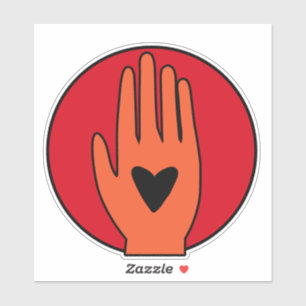Sticker Le cessez-le-feu maintenant main la conception gra