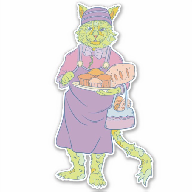 Sticker Le Chat Pâtissier (Devant)