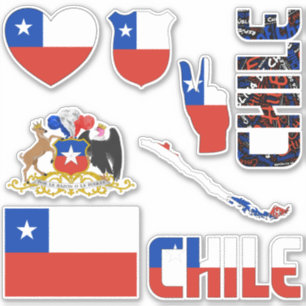 Sticker Le Chili Extraordinaire forme des symboles nationa