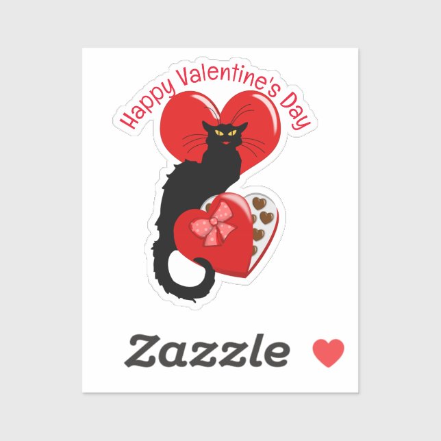 Sticker Le Conversation Noir Saint Valentin (Feuille)
