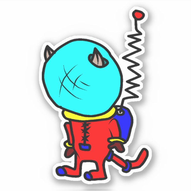 Sticker Le costume de chat d'Astro (Devant)
