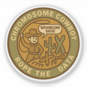 Sticker Le Cow-boy des Chromosomes qui attrape les Données