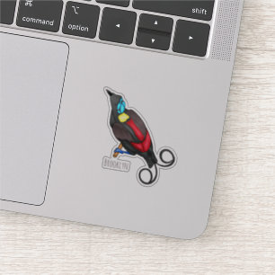 Sticker Le dessin animé oiseau de paradis de Wilson