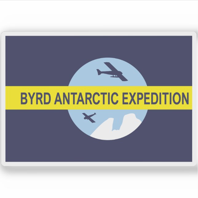 Sticker Le deuxième drapeau de l'expédition antarctique de (Devant)