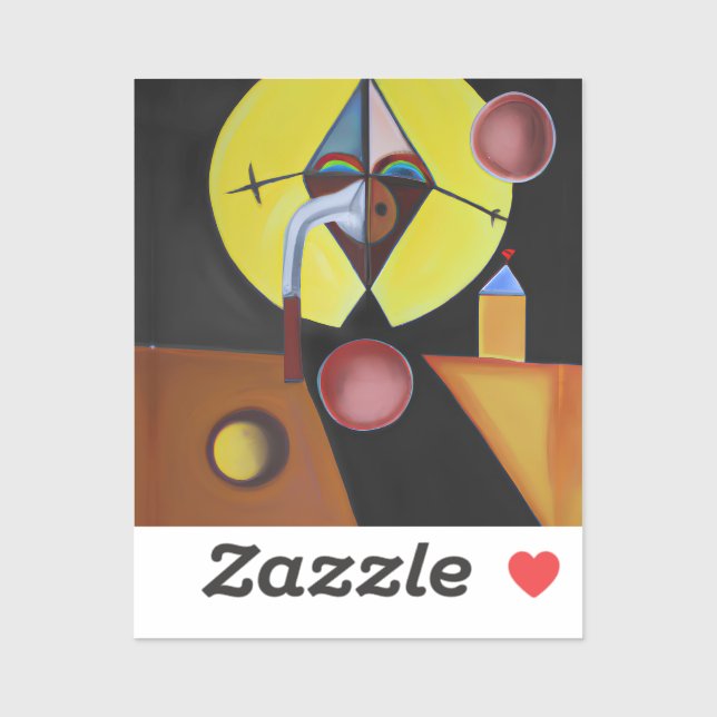 Sticker Le docteur de la peste - Peinture à l'huile (Feuille)