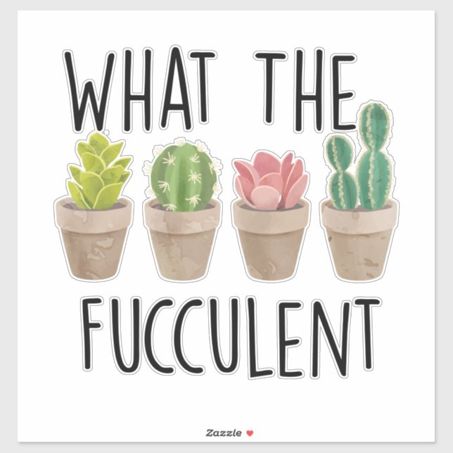 Sticker Le don du jardinage de cactus (Feuille)