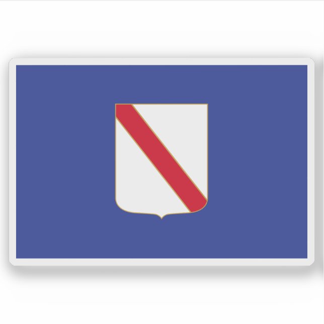 Sticker Le drapeau de la Campanie, Italie (Devant)