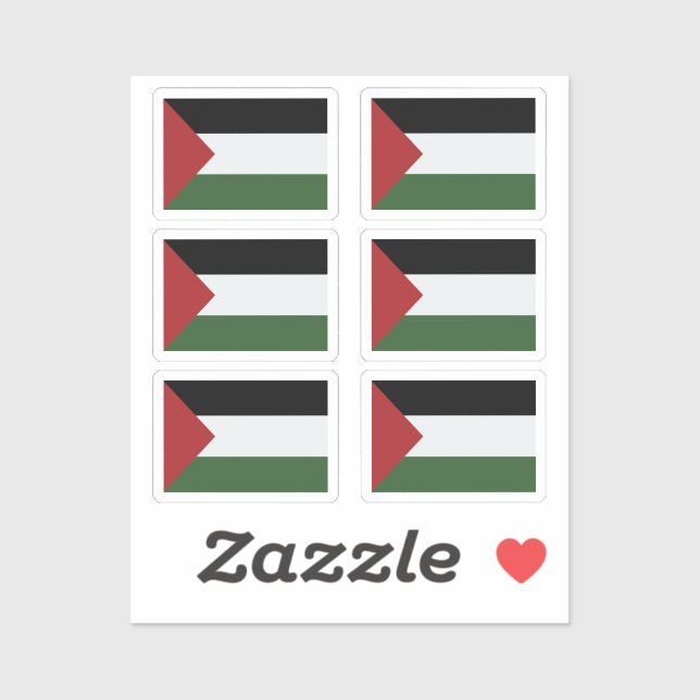 Sticker Le drapeau de la Collection Palestine pack de 6 (Feuille)