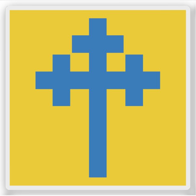 Sticker Le drapeau de la commune de Köping, Suède (Devant)