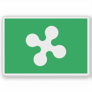 Sticker Le drapeau de la Lombardie, Italie