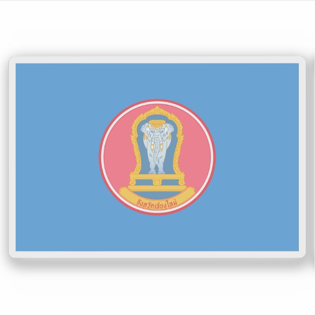 Sticker Le drapeau de la province de Chiang Mai, Thaïlande (Devant)
