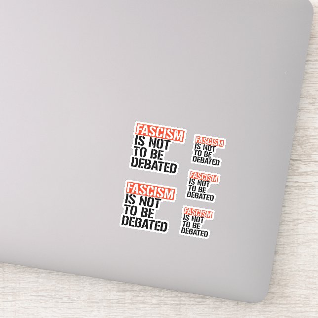 Sticker Le fascisme ne doit pas être débattu (Détail)