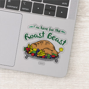 Sticker Le Grinch Citation Me voici pour le Roast Beast