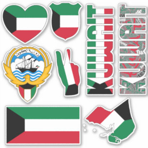 Sticker Le Koweït Extraordinaire forme les symboles nation