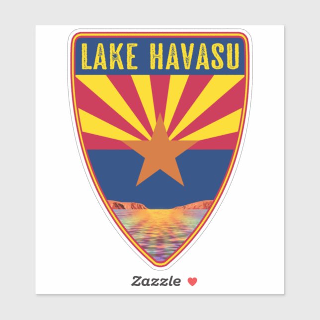 Sticker Le lac Havasu Arizona Shield (Feuille)