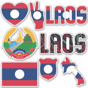 Sticker Le Laos Extraordinaire forme les symboles nationau