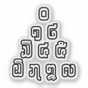 Sticker Le Laotien/Laotiens numérote la pyramide manuscri