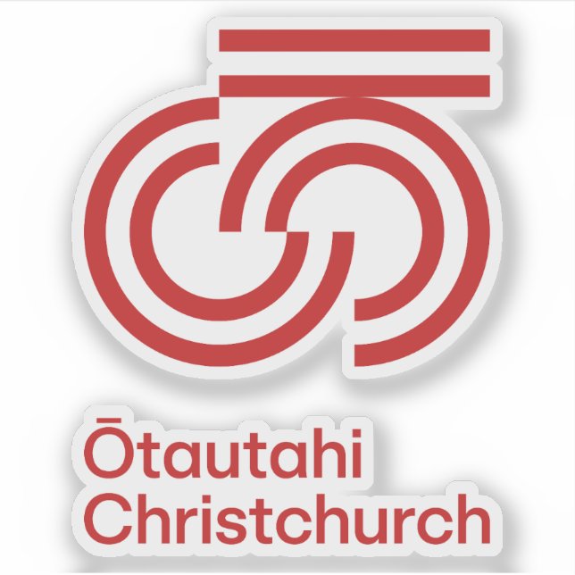 Sticker Le logo officiel de Christchurch, Nouvelle-Zélande (Devant)