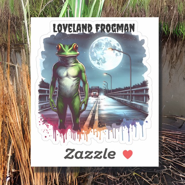 Sticker Le Loveland Frogman | Ohio Cryptid (Créateur téléchargé)