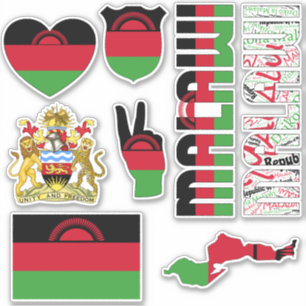 Sticker Le Malawi Extraordinaire forme les symboles nation