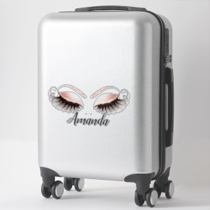 Sticker Le maquilleur rose fouette le décalque nommé