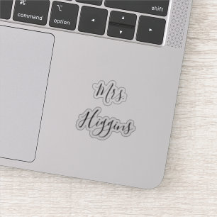 Sticker Le mariage chausse le manuscrit nommé de date de